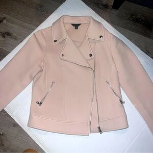 Ann Taylor crème moto jacket Size 4